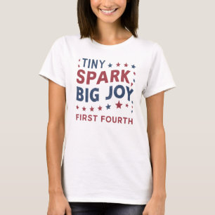 Patriotic Tiny Spark First Fjärde juli Mamma T Shirt