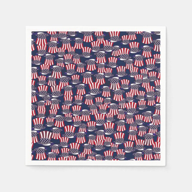 Patriotic Top hat Pappersservett (Framsidan)