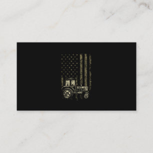 Patriotic Tractor American Flagga Tractor Farm Man Visitkort