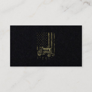 Patriotic Tractor American Flagga Tractor Farm Man Visitkort