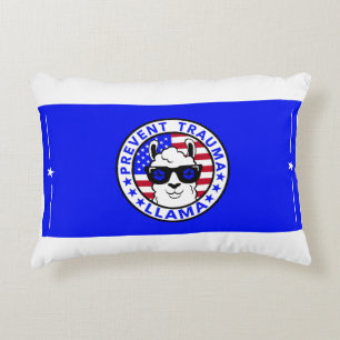 Patriotic Trauma Llama accent Pillow 16 x 12 tum Prydnadskudde
