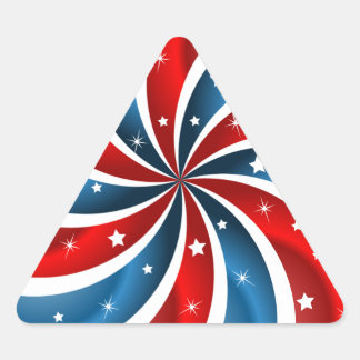 Patriotic Triangle Sticker Triangelformat Klistermärke