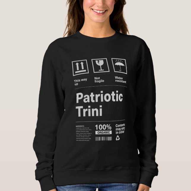 Patriotic Trini Patriotism Trinidad and Tobago Cou T Shirt (Framsida)