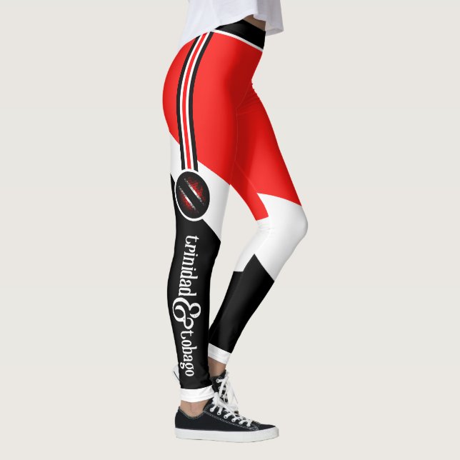 Patriotic Trinidad och Tobago Färg med Namn Leggings (Höger)