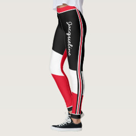 Patriotic Trinidad och Tobago Färg med Namn Leggings
