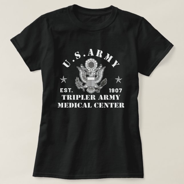 Patriotic Tripler Army Medical Center Hawaii Hi Ar T Shirt (Design framsida)