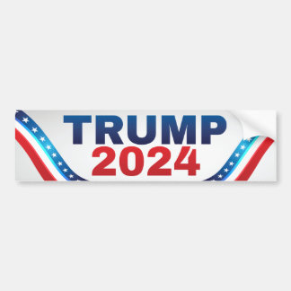 Patriotic Trump 2024 Bumper Sticker Bildekal