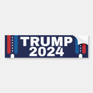 Patriotic Trump 2024 Bumper Sticker Bildekal