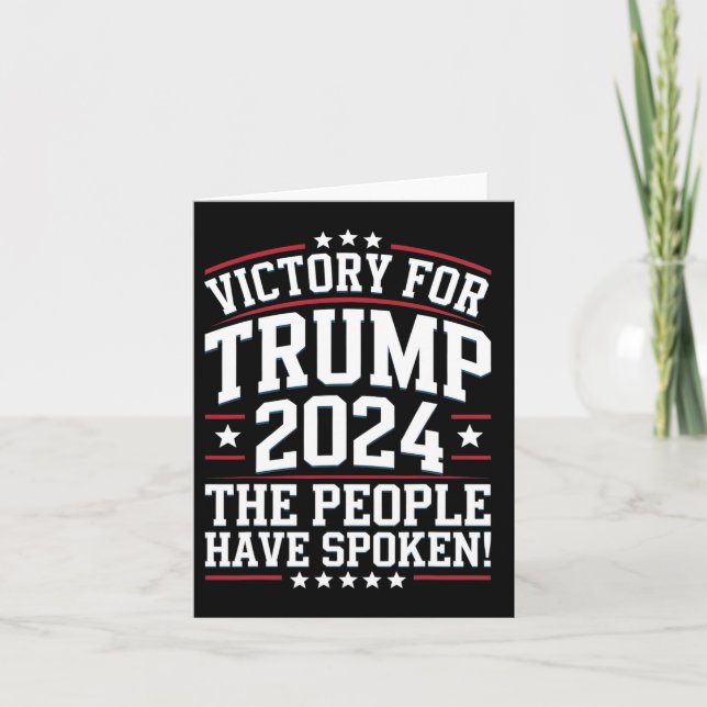 Patriotic Trump 2024 Victory Design för supportrar Kort (Framsida)