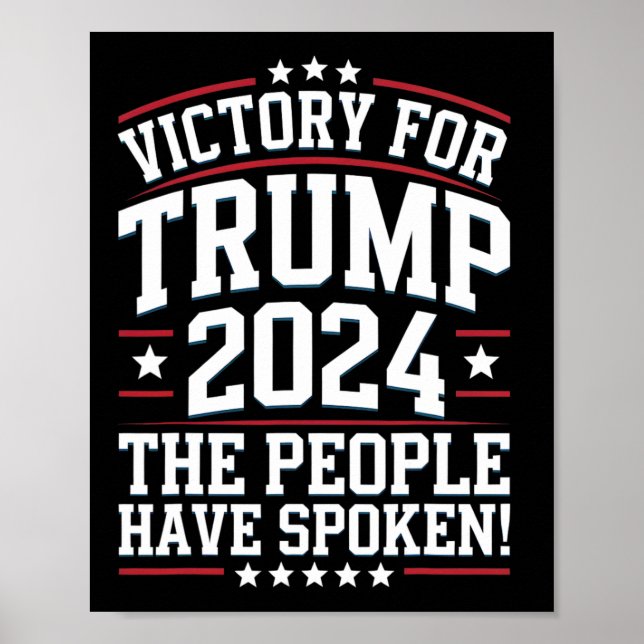 Patriotic Trump 2024 Victory Design för supportrar Poster (Framsidan)
