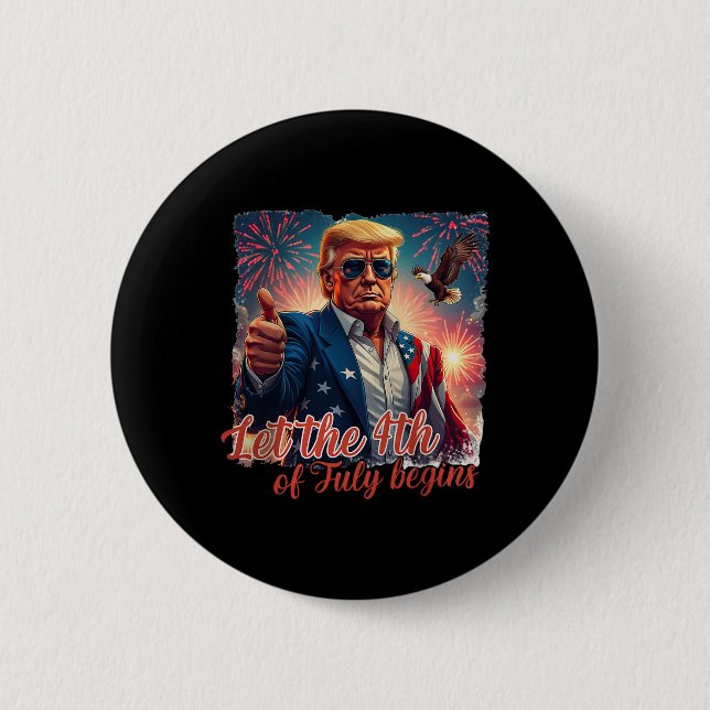 Patriotic Trump Fireworks: den 4 juli började Knapp (Framsida)