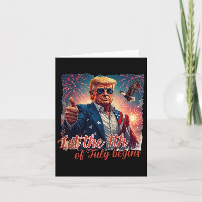 Patriotic Trump Fireworks: den 4 juli började Kort (Framsida)