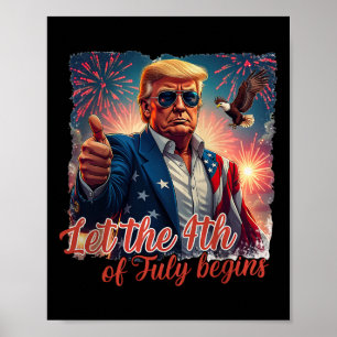 Patriotic Trump Fireworks: den 4 juli började Poster