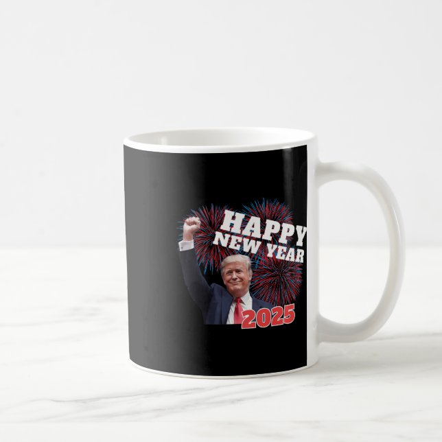 Patriotic Trump Gott nytt år 2025 Konservativ D Kaffemugg (Höger)