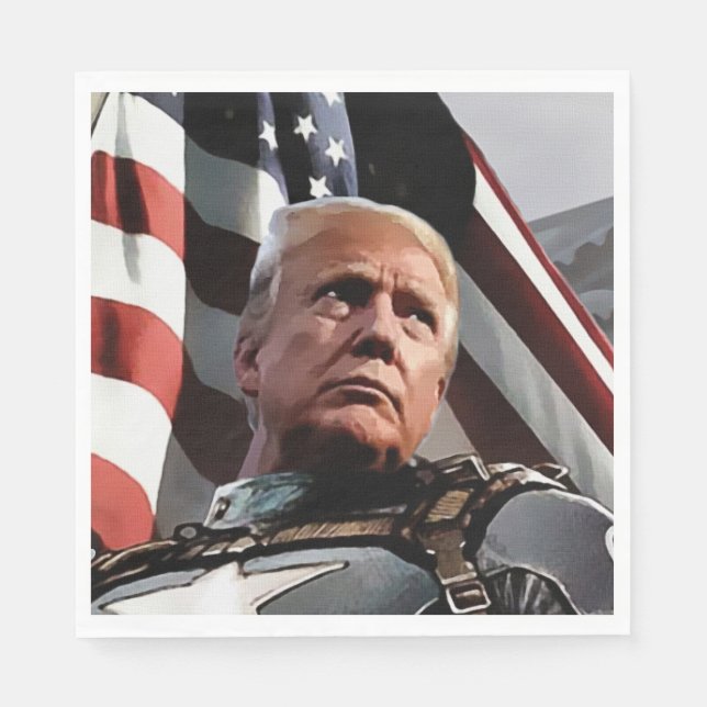 Patriotic Trump Pappersservett (Framsidan)