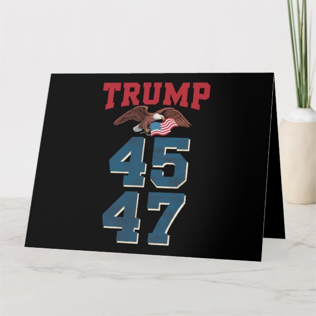 Patriotic Trump Won 45 och 47 Victory Winner Trump Kort (Framsida)