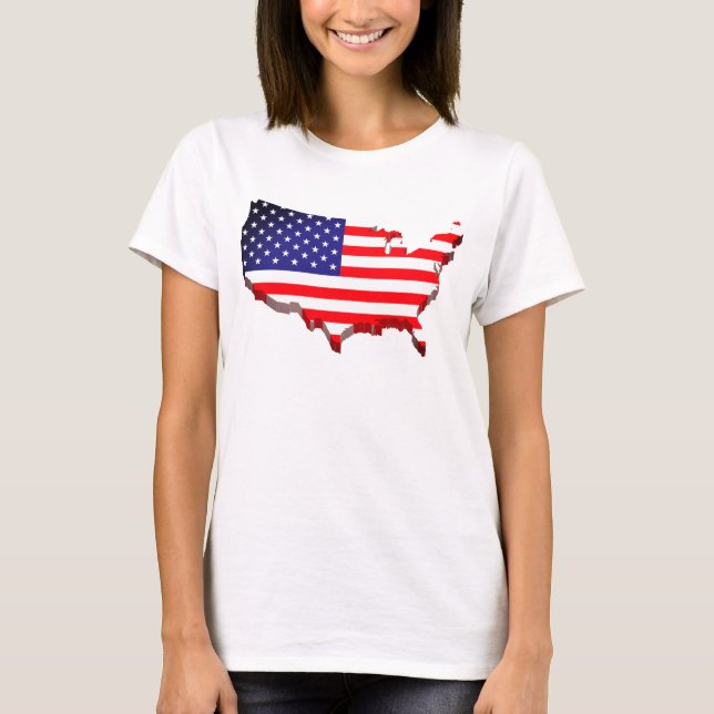 Patriotic Tshirt T Shirt (Framsida)