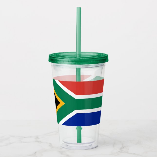 Patriotic Tumbler med flagga i södra Afrikan Take Away Mugg (Framsida)