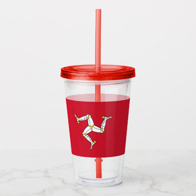 Patriotic Tumbler med flagga Isle of Man Take Away Mugg (Framsida)