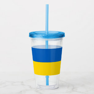 Patriotic Tumbler med flagga Ukraina Take Away Mugg