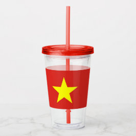 Patriotic Tumbler med flagga Vietnam Take Away Mugg