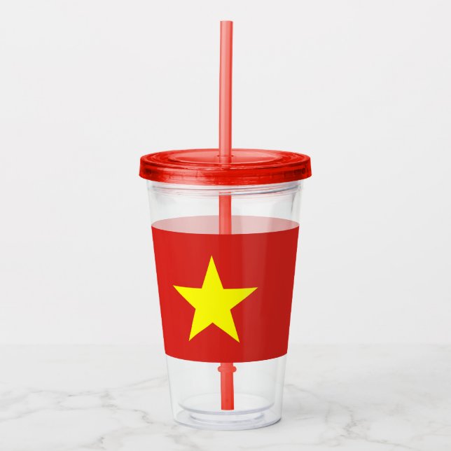 Patriotic Tumbler med flagga Vietnam Take Away Mugg (Framsida)