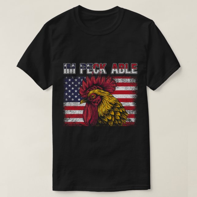 Patriotic Tupp Im Peck Able American Flagga 4th O T Shirt (Design framsida)