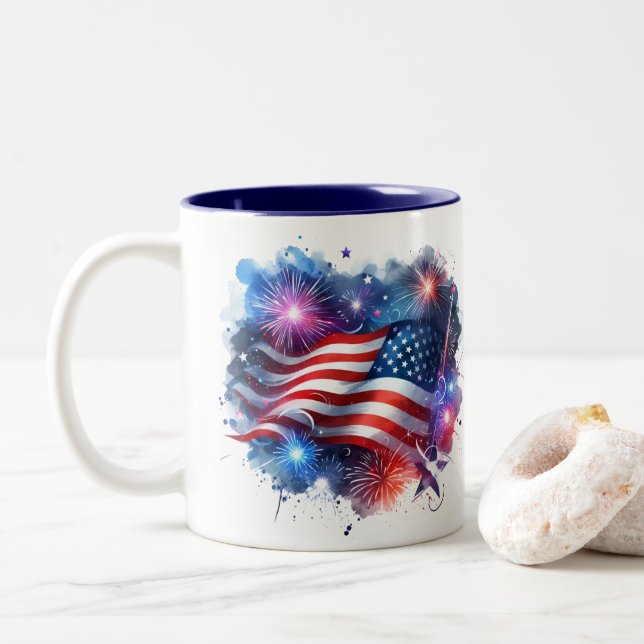 Patriotic Två-Tonad Mugg (Med munk)