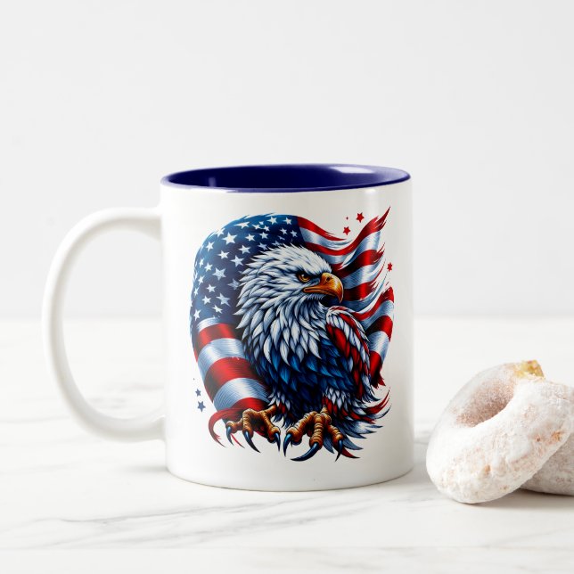 Patriotic Två-Tonad Mugg (Med munk)