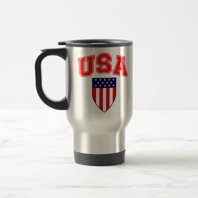 Patriotic U.S.A American Flagga Shield Resemugg (Vänster)