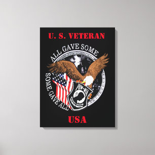 Patriotic U. S. Veterans militära Kanvastryck