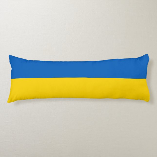 Patriotic Ukraina Flagga Kroppskudde (Framsidan)