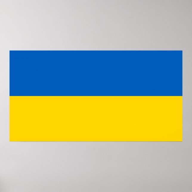 Patriotic Ukraina Flagga Poster (Framsidan)