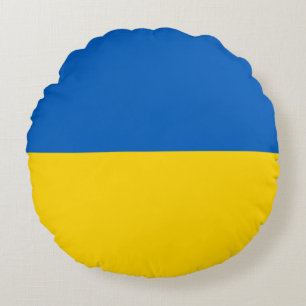 Patriotic Ukraina Flagga Rund Kudde