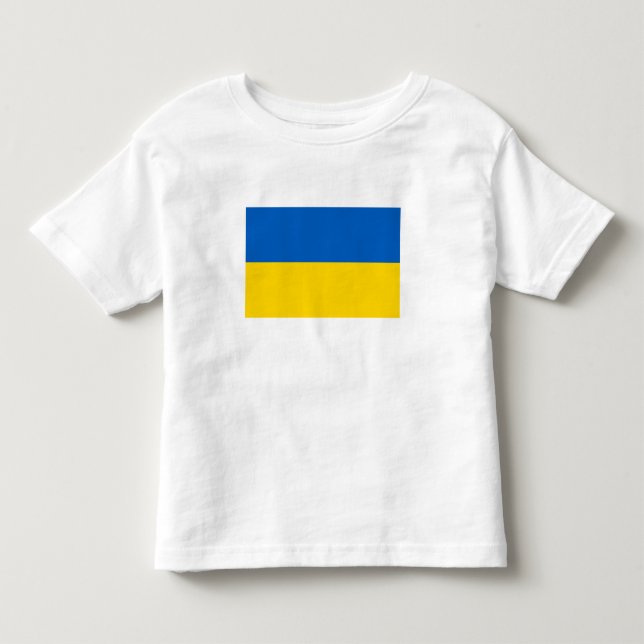 Patriotic Ukraina Flagga Småbarn T-shirt (Framsida)