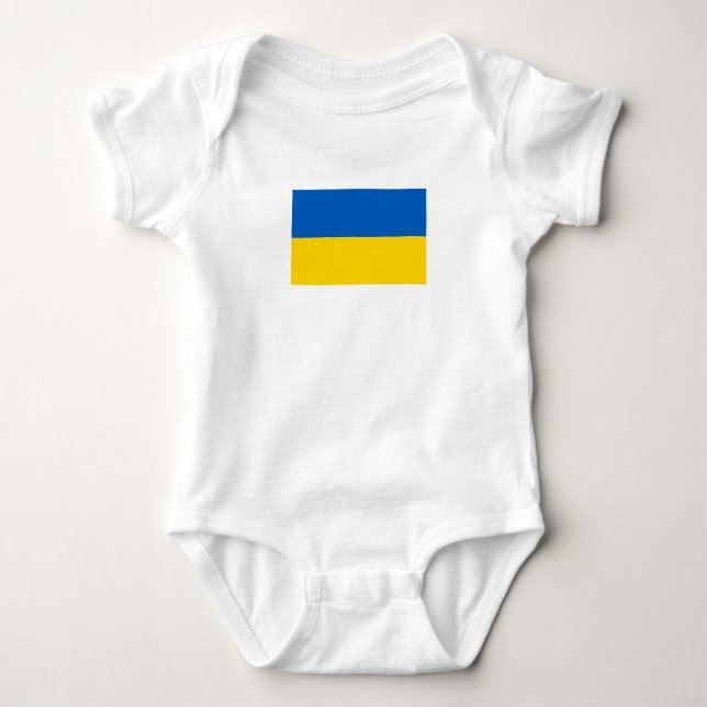 Patriotic Ukraina Flagga T Shirt (Framsida)