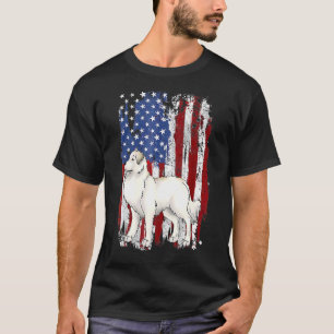 Patriotic Underbar Pyrenées American Flagga 4 juli T Shirt