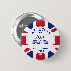 Patriotic UNION JACK 70:e Platinum Jubilee Knapp