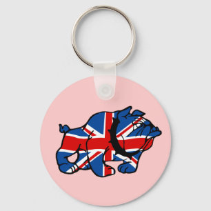 Patriotic Union Jack Nyckelring
