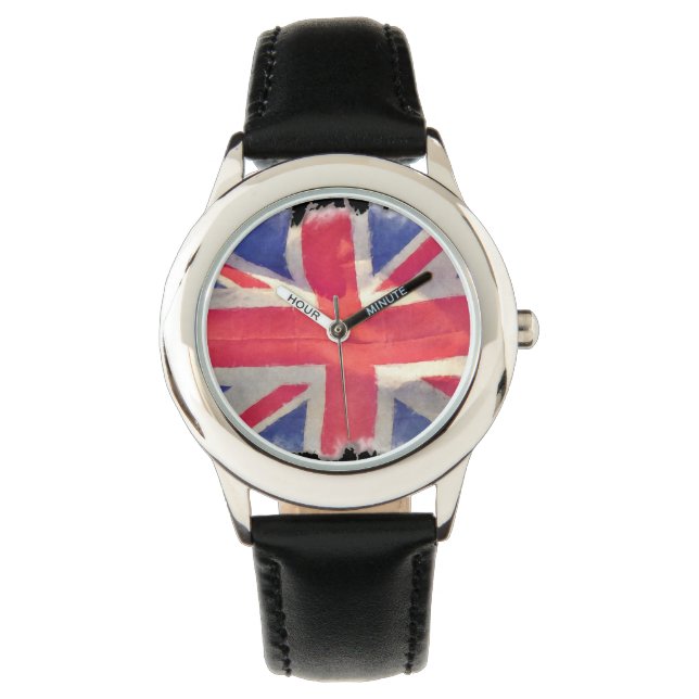 Patriotic Union Jack, UK Union Flagga Armbandsur (Framsida)