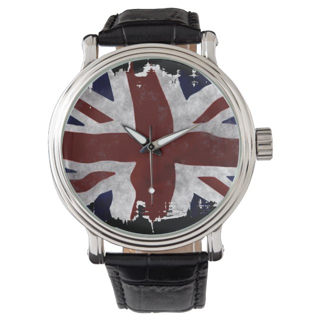 Patriotic Union Jack, UK Union Flagga Armbandsur (Framsida)
