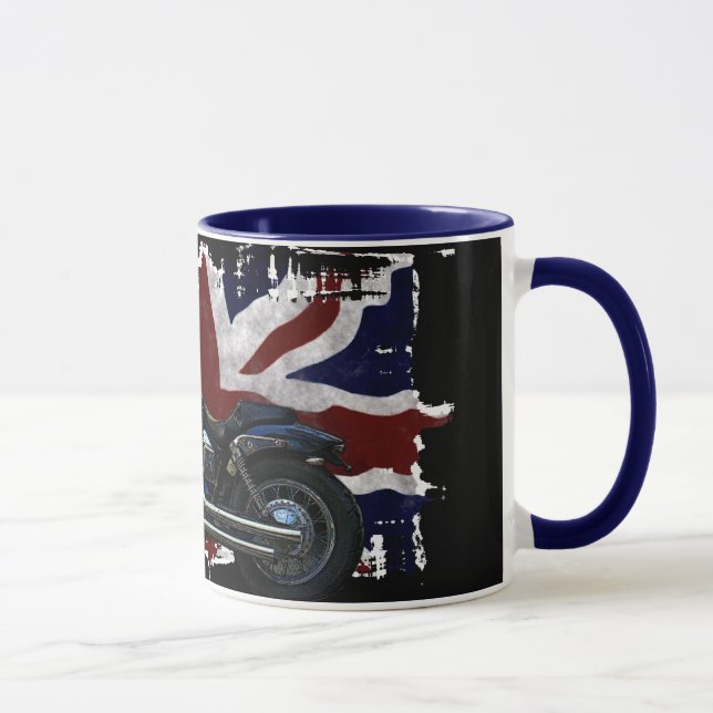 Patriotic Union Jack, UK Union Flagga, Motorcycle Mugg (Höger)