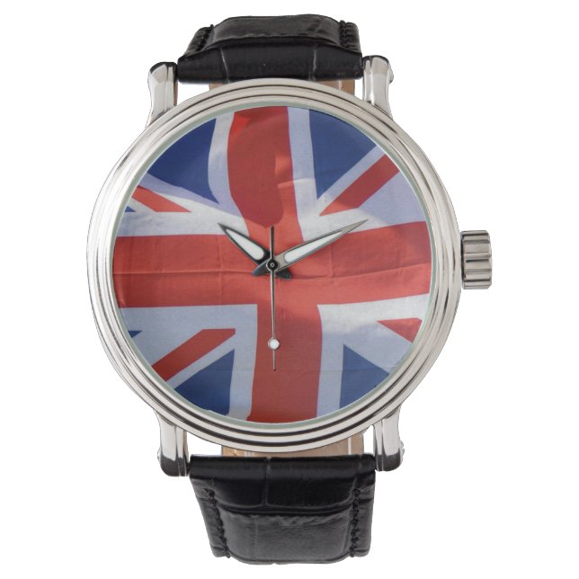 Patriotic Union Jack, Underbara Storbritanniens Un Armbandsur (Framsida)