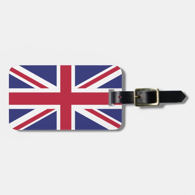 Patriotic United Kingdom Flagga Bagagebricka (Horisontell Framsida)