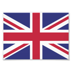 Patriotic United Kingdom Flagga Fototryck