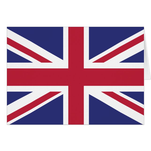 Patriotic United Kingdom Flagga Hälsningskort (Framsidan Horizontal)