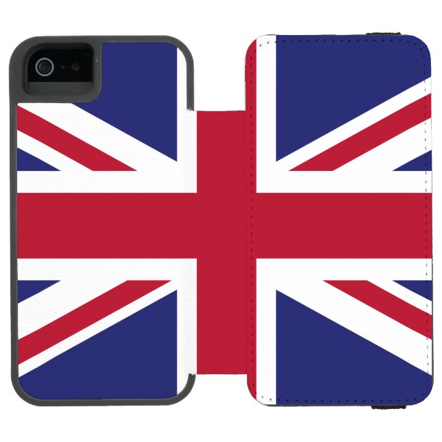 Patriotic United Kingdom Flagga Incipio iPhone Wallet Skal (Folio Öppen)