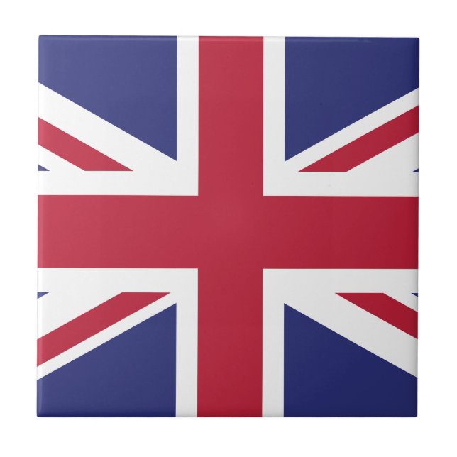 Patriotic United Kingdom Flagga Kakelplatta (Framsidan)