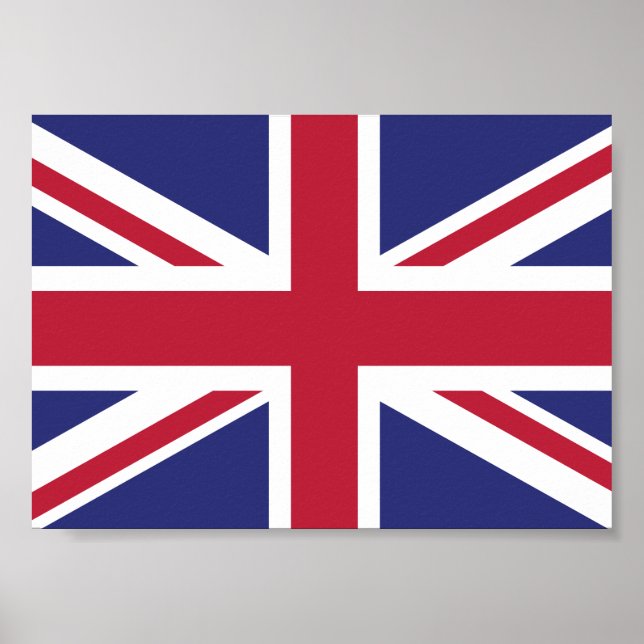 Patriotic United Kingdom Flagga Poster (Framsidan)