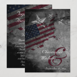 Patriotic United Stater American Flagga Bröllop Inbjudningar